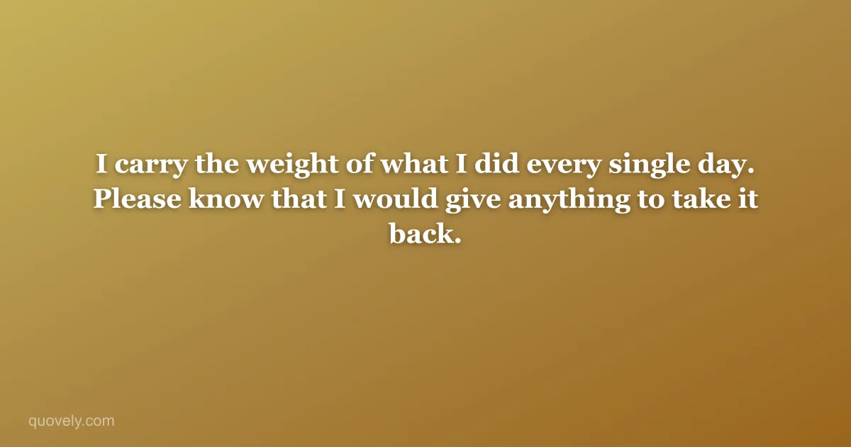 I carry the weight of what I did every single day. Please know that I would give anything to take it back. — Apology message from Quovely